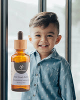 Child with a wet chesty cough and mucus following a common cold