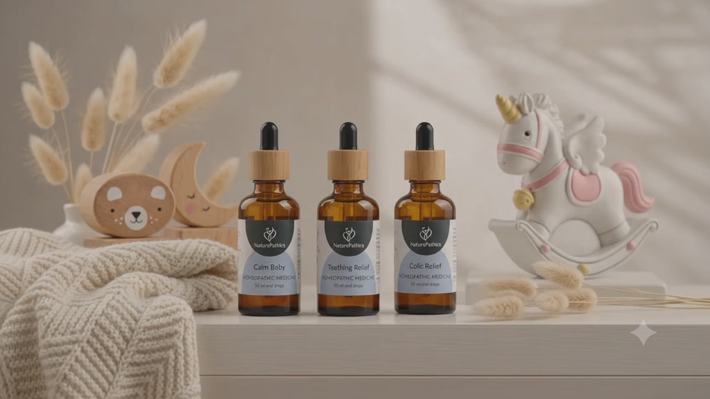 NaturePathics Baby Comfort Kit featuring Teething Relief, Calm Baby and Colic Relief