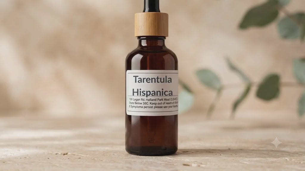 Tarentula Hispanica homeopathy guide covering traditional uses, 30C and 200C potencies, dosage and safety information